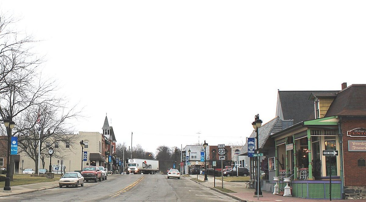 Downtown Fenton Michigan Leroy Street