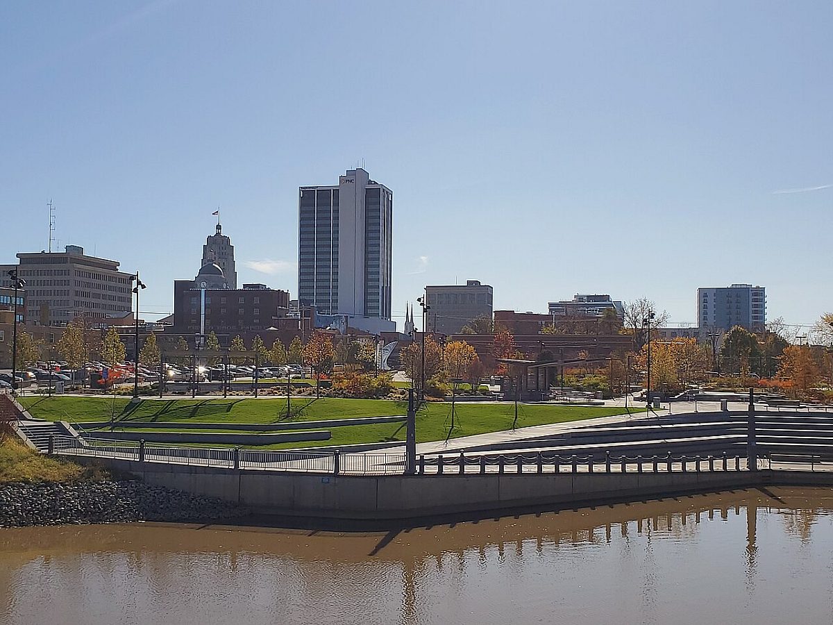 Fort wayne skyline as viewed from promenade park