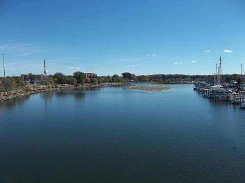 The St Joseph River in Benton Harbor